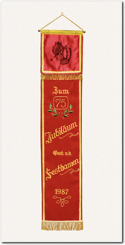 Fahnenschleife zum 75. Jubiläum