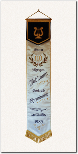 Fahnenschleife zum 100. Jubiläum