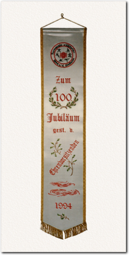 Fahnenschleife zum 100. Jubiläum