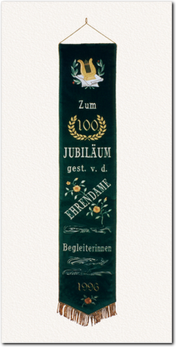 Fahnenschleife zum 100. Jubiläum
