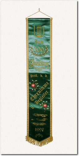 Fahnenschleife zum 100. Jubiläum