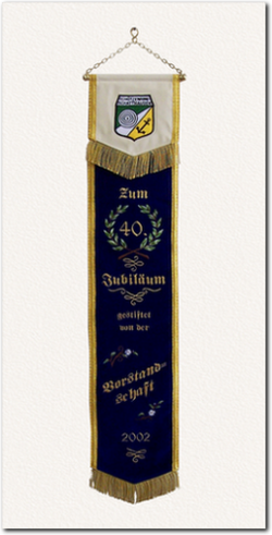 Fahnenschleife zum 40. Jubiläum