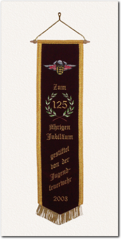 Fahnenschleife zum 125. Jubiläum