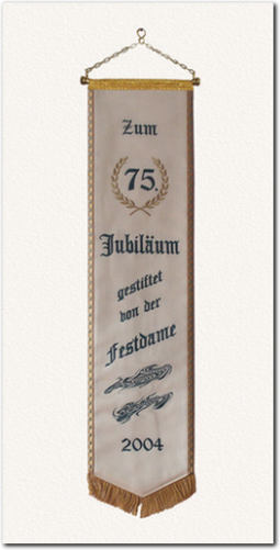 Fahnenschleife zum 75. Jubiläum