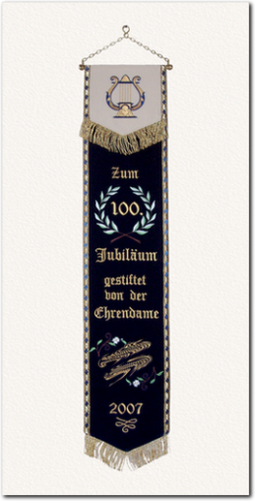 Fahnenschleife zum 100. Jubiläum