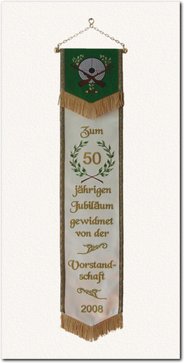 Fahnenschleife zum 50. Jubiläum