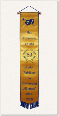 Fahnenschleife zum 50. Jubiläum