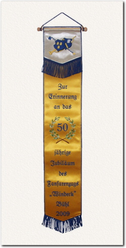 Fahnenschleife zum 50. Jubiläum