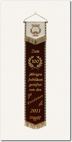 Fahnenschleife zum 100. Jubiläum