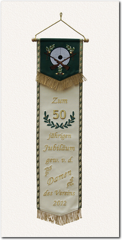 Fahnenschleife zum 50. Jubiläum