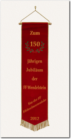 Fahnenschleife zum 150. Jubiläum