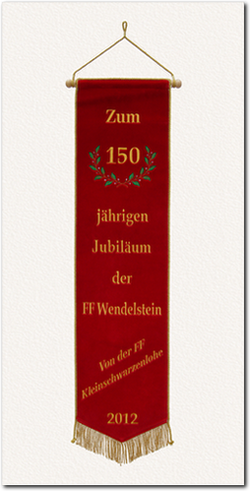 Fahnenschleife zum 150. Jubiläum