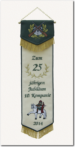 Fahnenschleife zum Jubiläum