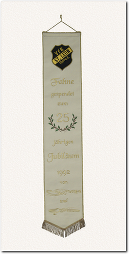 Fahnenschleife, Fahnenband, VfB St.Leon - Fahne gespendet zum Jubiläum