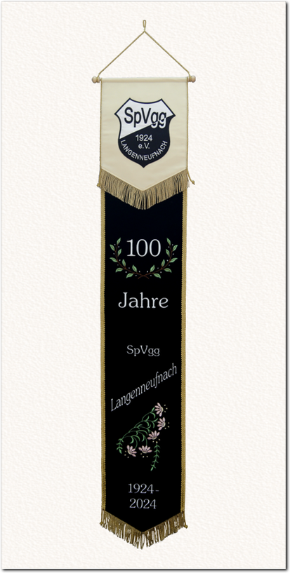 Fahnenschleife, Fahnenband, 100 Jahre SpVgg Langenneufnach 1924-2024